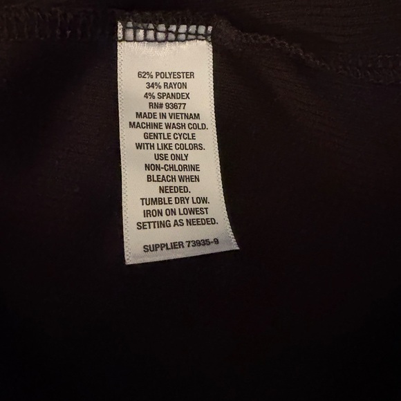 a.n.a Black Long Sleeve Women's Thermal Henley Tee - Picture 6 of 7